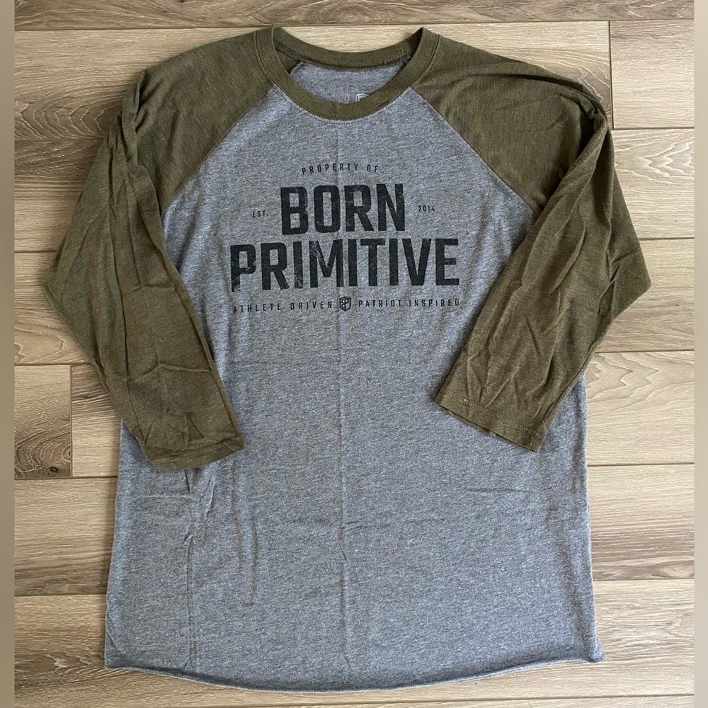 PROPERTY OF BORN PRIMITIVE 3/4 SLEEVE, US MEN’S L, GRAY